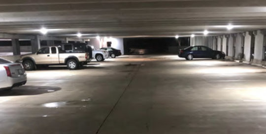 Parking garage image on Bay Lighting's website
