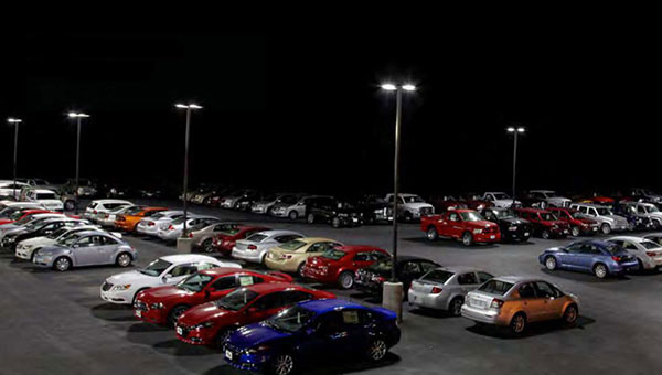 Parking lot at night on Bay Lighting's website