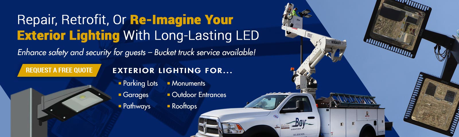 Re-imagine your exterior lighting with long-lasting LED from Bay Lighting