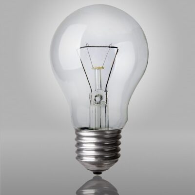 Image of a commercial incandescent light bulb